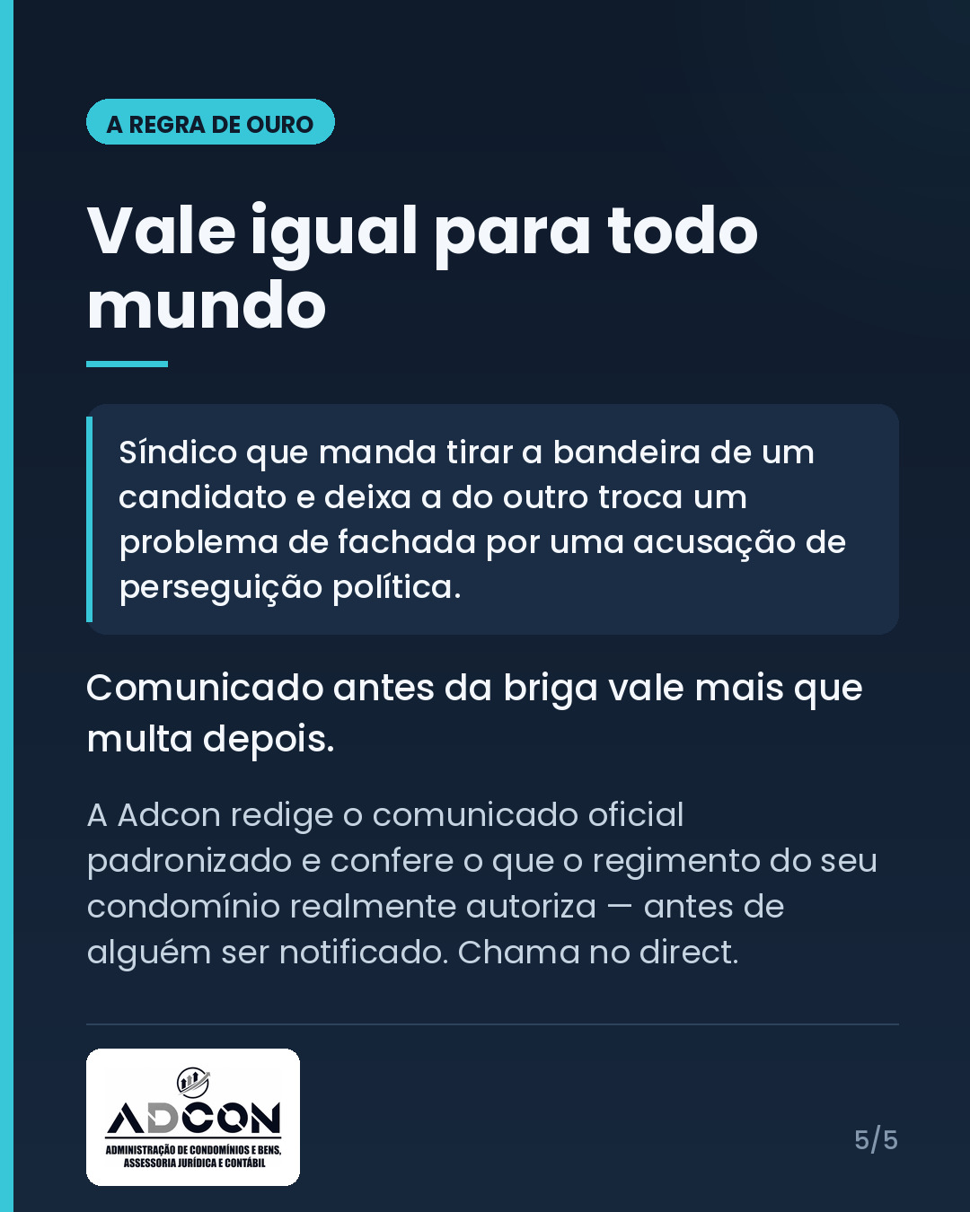 Eleições 2026 no condomínio: o que pode e o que não pode — card 5
